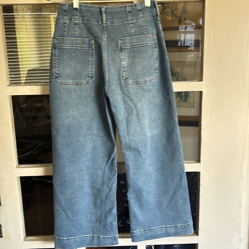 Maeve Blue Cropped Wide-Leg Jeans - Picture 4 of 9